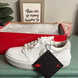 White and Gray Air Jordan Sneakers SZ 7 Wos