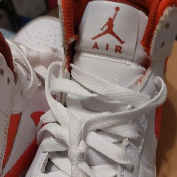 White and Orange Nike Sneakers