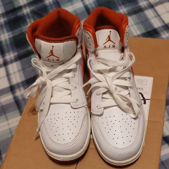 White and Orange Nike Sneakers