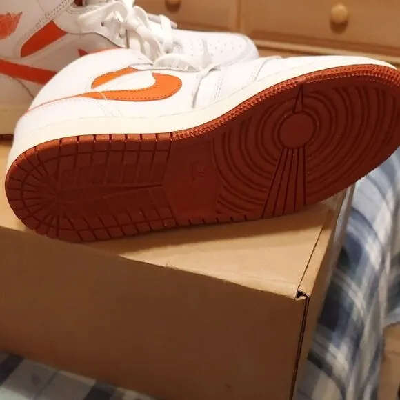 White and Orange Nike Sneakers