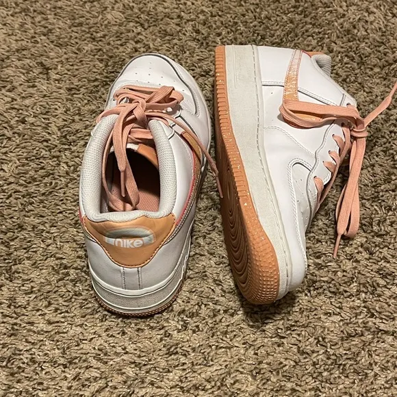White and Pink Nike Sneakers