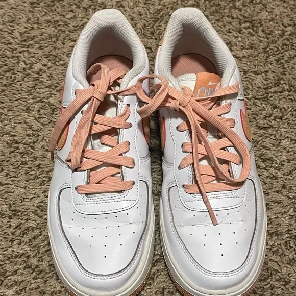 White and Pink Nike Sneakers
