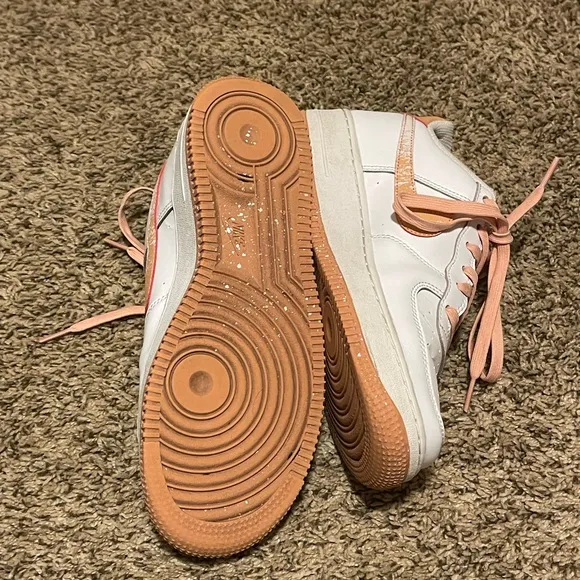 White and Pink Nike Sneakers