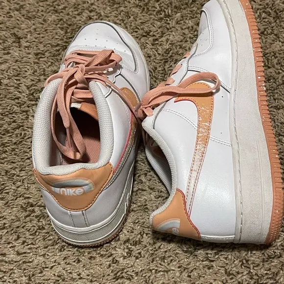 White and Pink Nike Sneakers