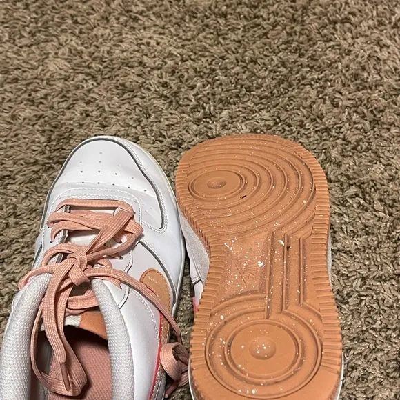 White and Pink Nike Sneakers