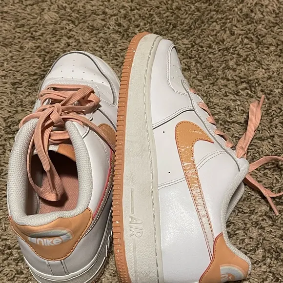White and Pink Nike Sneakers