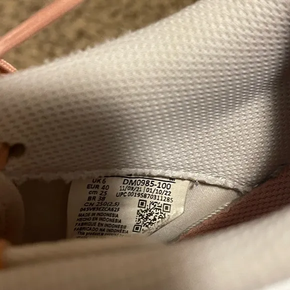 White and Pink Nike Sneakers