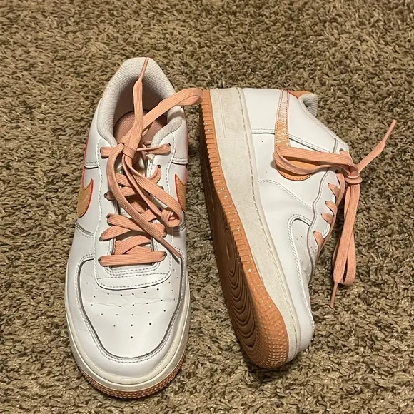 White and Pink Nike Sneakers