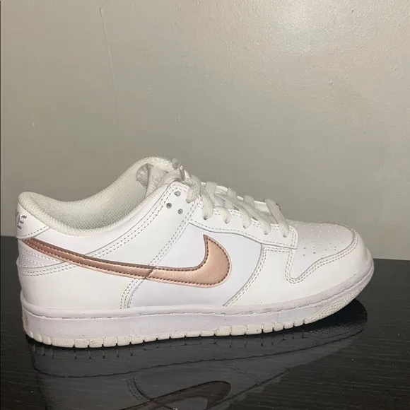 White and Rose Gold Nike Sneakers