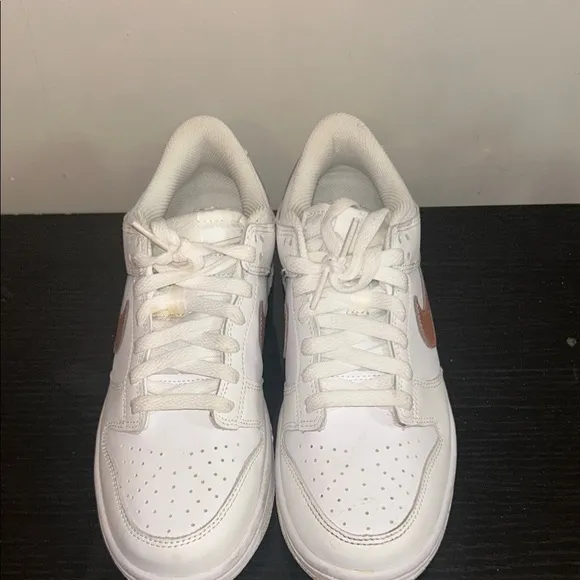 White and Rose Gold Nike Sneakers