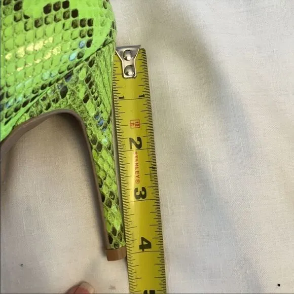 WILD DIVA TUSCANY MUSTARD &amp;GREEN SNAKE MOT…