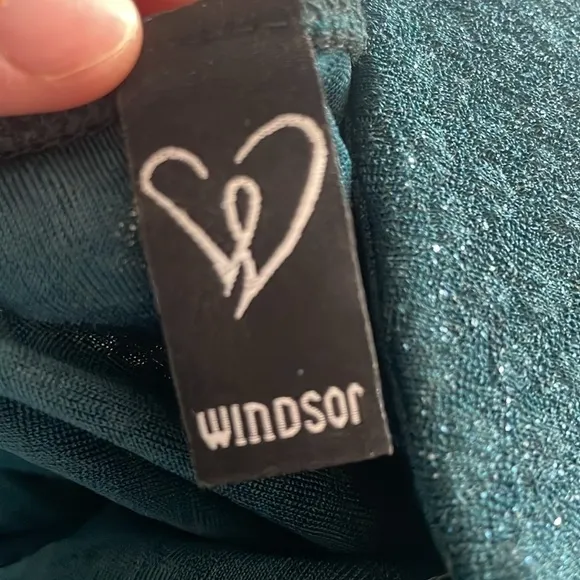Windsor Blue Glitter Prom Dress Size Small