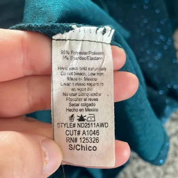 Windsor Blue Glitter Prom Dress Size Small