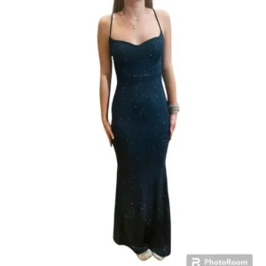 Windsor Blue Glitter Prom Dress Size Small