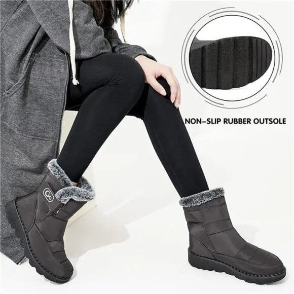 Winter Snow Boots With Warm Lining Non Slip Outdoor Waterproof