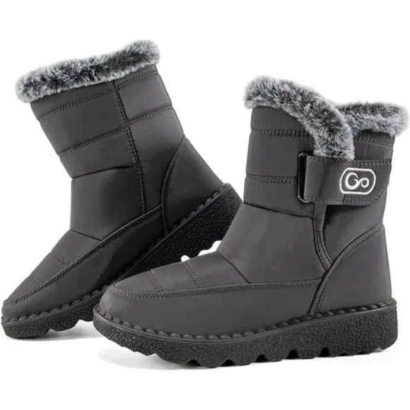 Winter Snow Boots With Warm Lining Non Slip Outdoor Waterproof