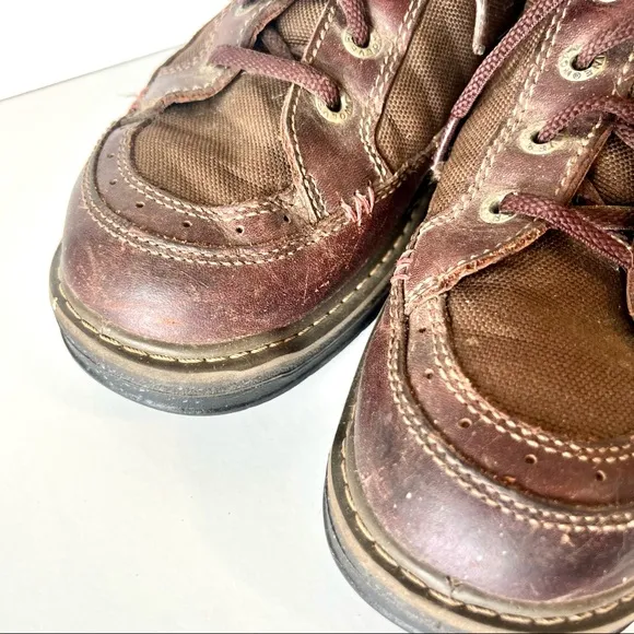 WOLVERINE  Brown Leather Reinforced Toe Safety Work Shoes—SZ. 10.5