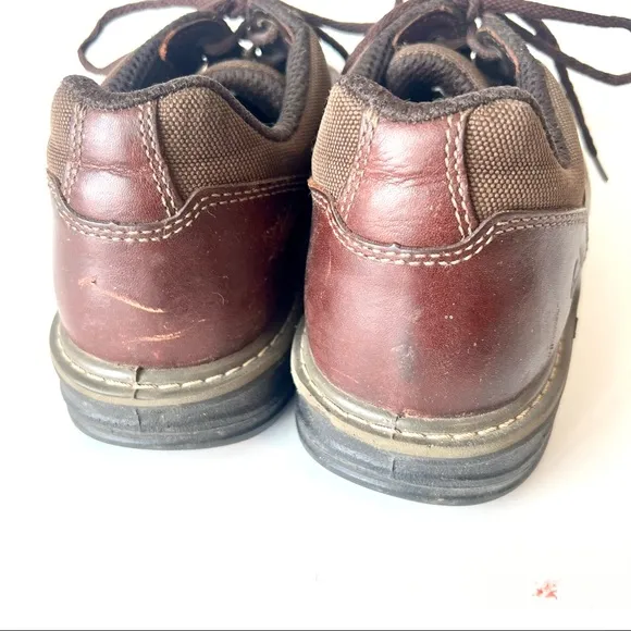 WOLVERINE  Brown Leather Reinforced Toe Safety Work Shoes—SZ. 10.5