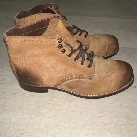 Wolverine Tan Suede Ankle Boots with Goodyear Welt