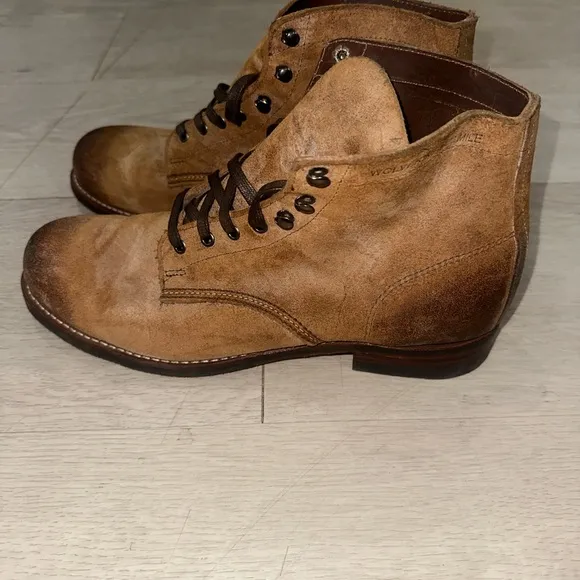 Wolverine Tan Suede Ankle Boots with Goodyear Welt