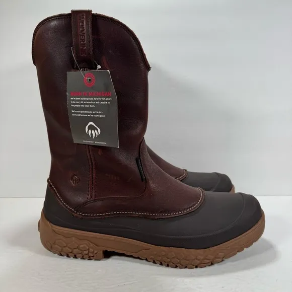 Wolverine Waterproof Brown Leather Work Boots Men Size 13M