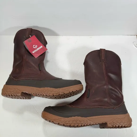 Wolverine Waterproof Brown Leather Work Boots Men Size 13M