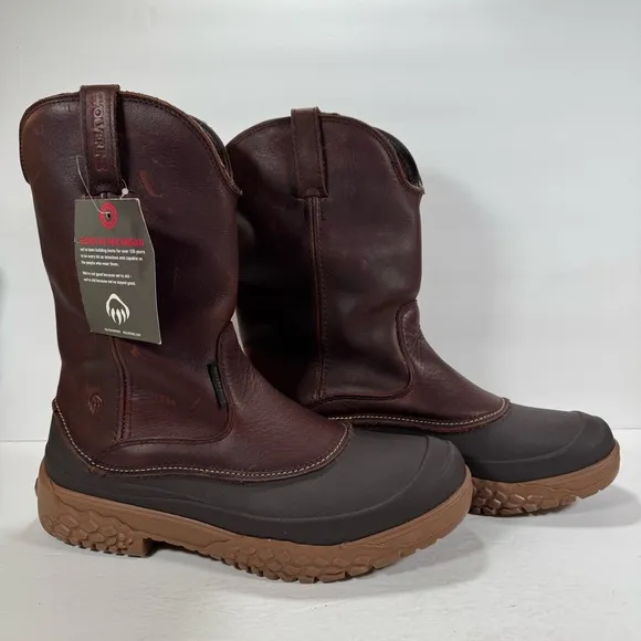 Wolverine Waterproof Brown Leather Work Boots Men Size 13M