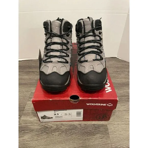 WOLVERINE Wilderness Boots Women's‎ Size 8.5  Waterproof Hiking Work Gray Mid