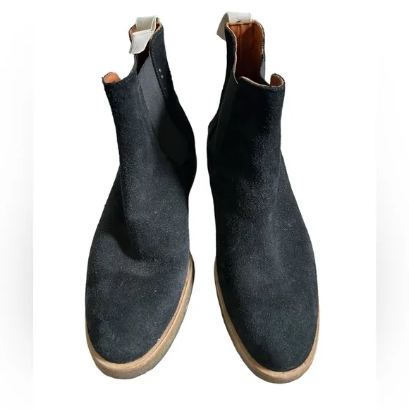 Woman by Common Projects Black Suede Chelsea Boots Ankle Genuine Leather