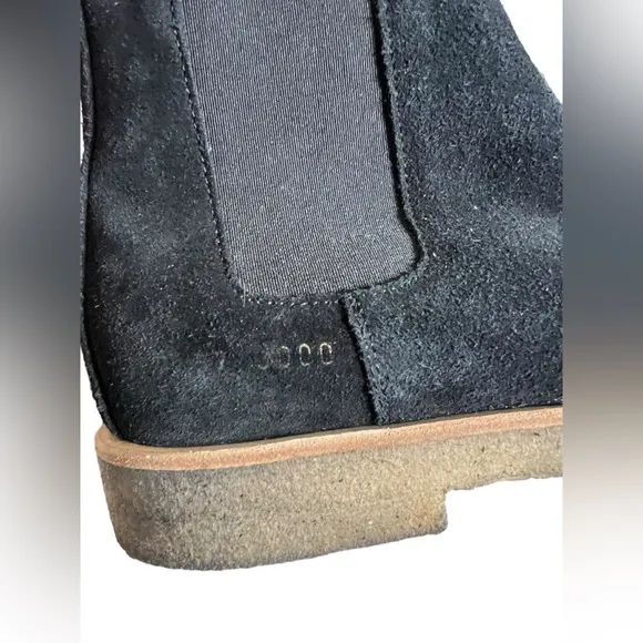 Woman by Common Projects Black Suede Chelsea Boots Ankle Genuine Leather