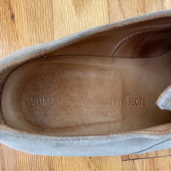Woman by common projects grey suede derby