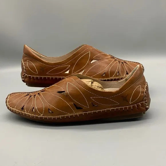 Women Pikolinos Jerez Shoes Slip On Leather Loafers Cushioned Footbed NEW Sz 6