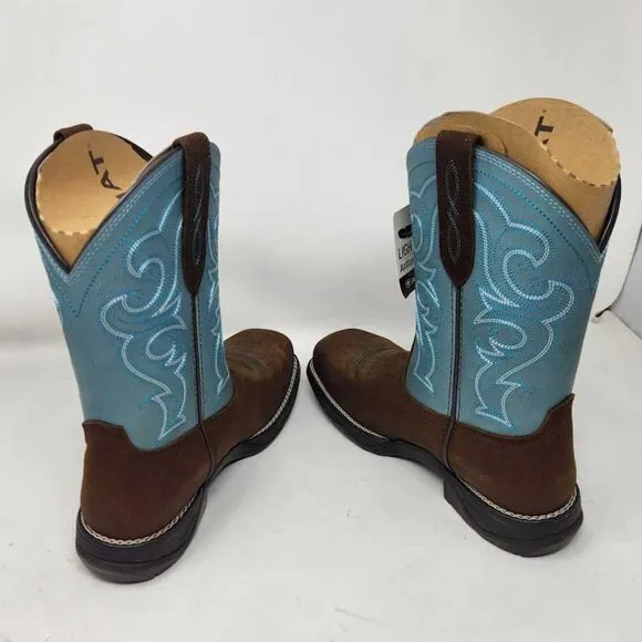 Women's 7 Ariat Anthem Comp Toe western work boots Latigo / Artic Ice 10027420