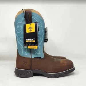 Women's 7 Ariat Anthem Comp Toe western work boots Latigo / Artic Ice 10027420
