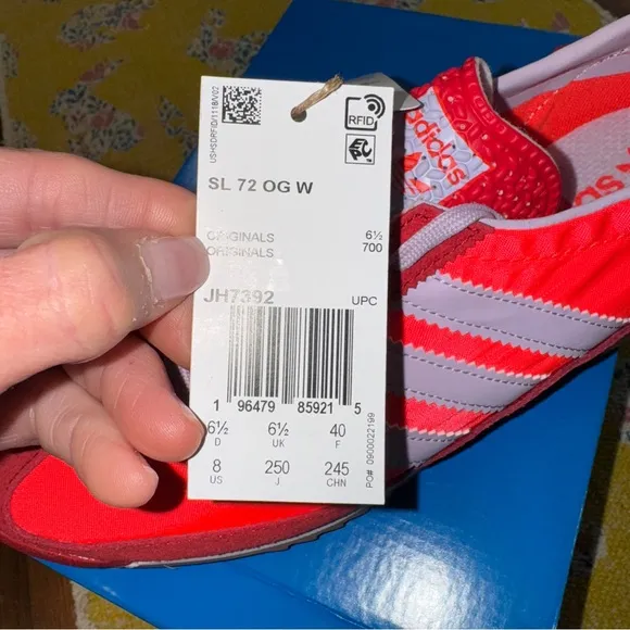 Womens adidas SL 72 OG Athletic Shoe - Solar Red/Ice Lavender/Better Scarlet-NIB