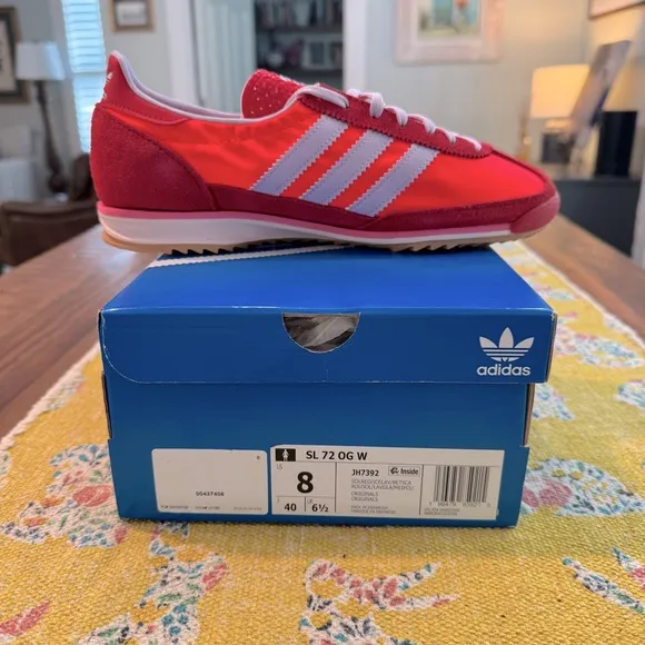 Womens adidas SL 72 OG Athletic Shoe - Solar Red/Ice Lavender/Better Scarlet-NIB