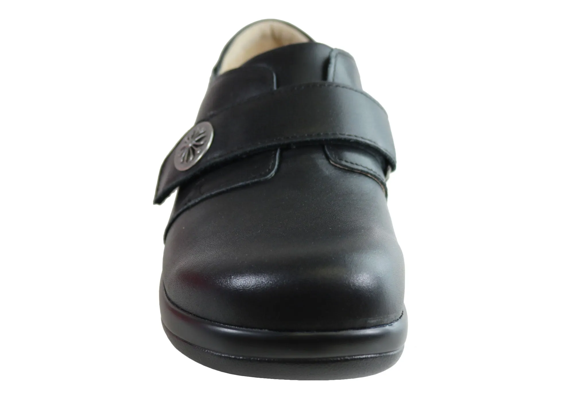 Womens Alegria Joleen Leather Shoes With Adjustable Strap
