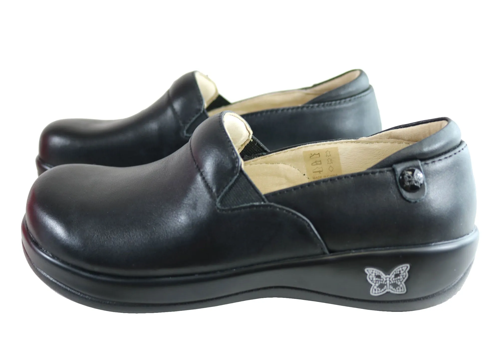 Womens Alegria Keli Leather Professional Slip On Shoes