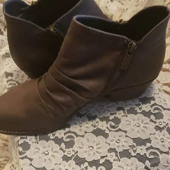 Womens Brown Leather Ankle Boots