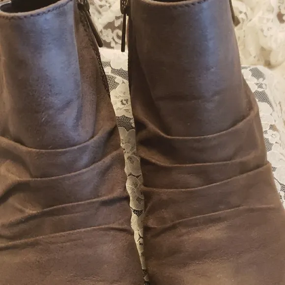 Womens Brown Leather Ankle Boots