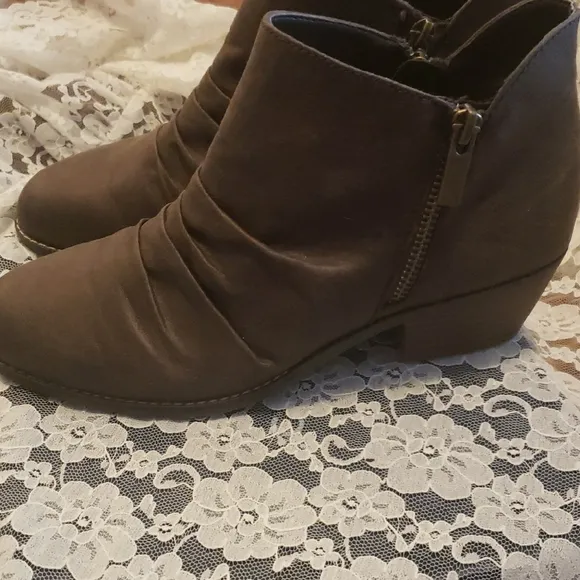 Womens Brown Leather Ankle Boots