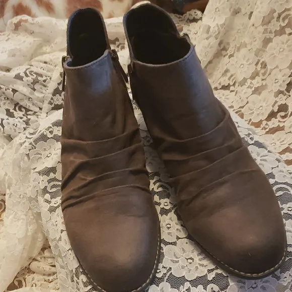 Womens Brown Leather Ankle Boots