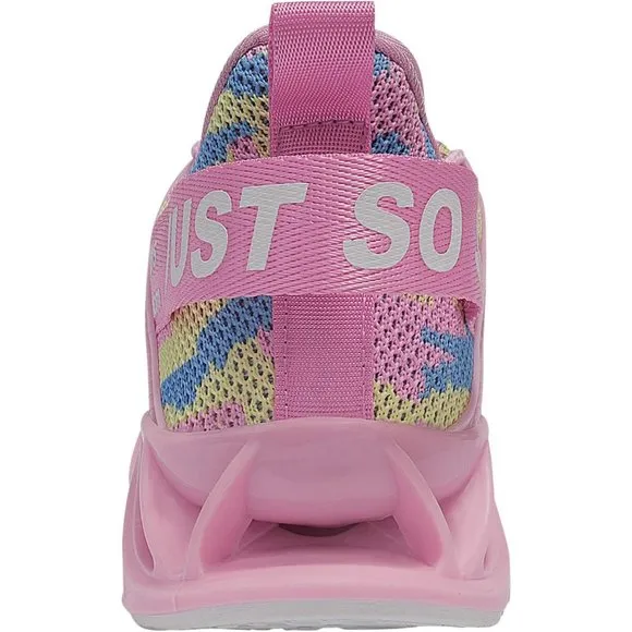 Women's Camouflage Pink Non Slip Athletic Tennis Walking Blade Running Sneakers