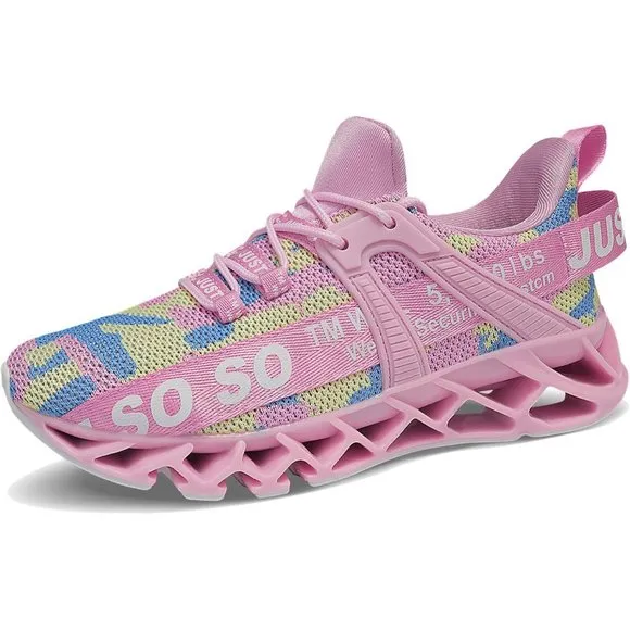 Women's Camouflage Pink Non Slip Athletic Tennis Walking Blade Running Sneakers