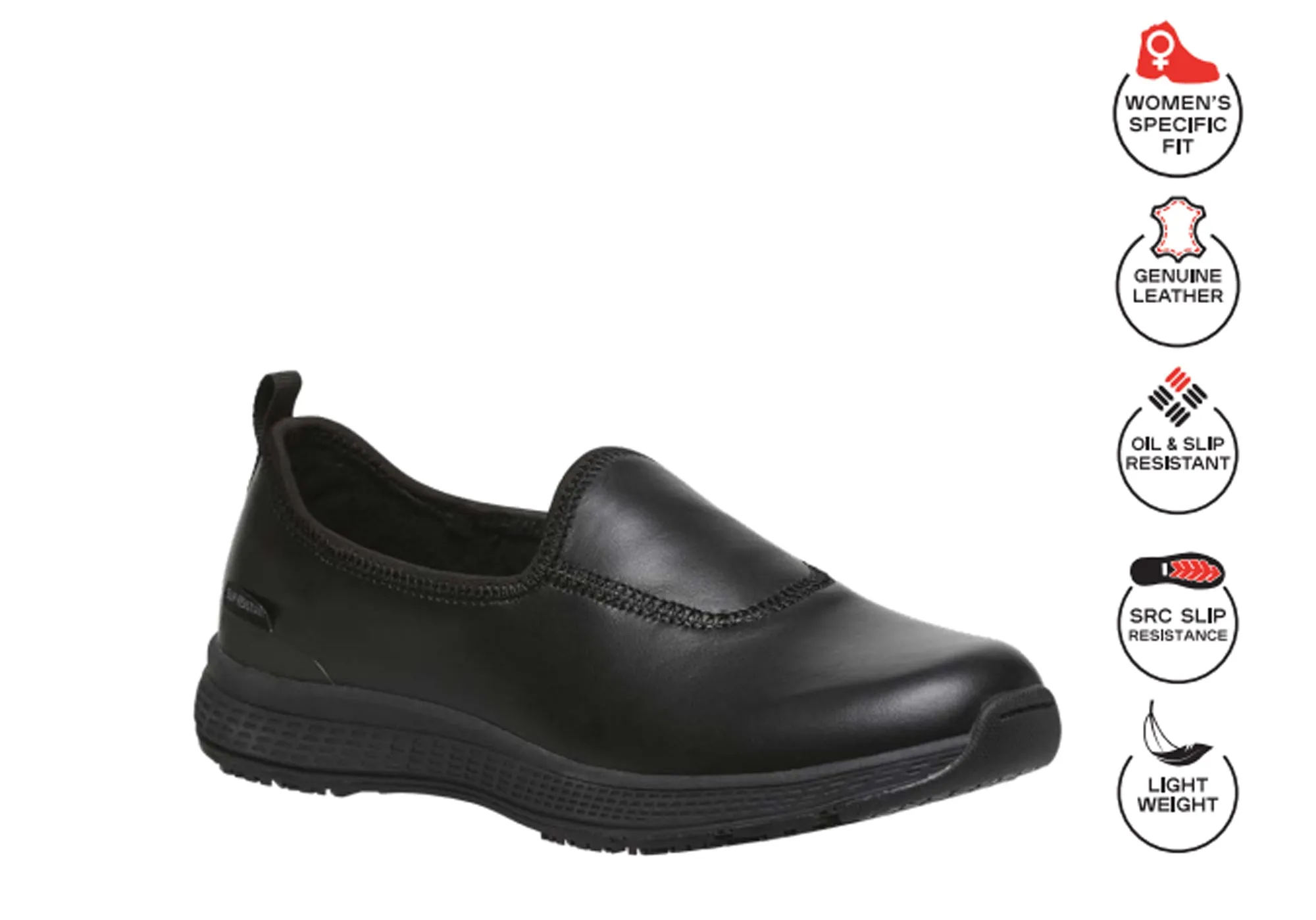 Womens King Gee Superlite Slip On Slip Resistant Work Shoes