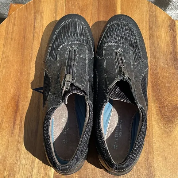 Womens naturalizer Dresden Front Zip Shoes - Black Size 9.5 W