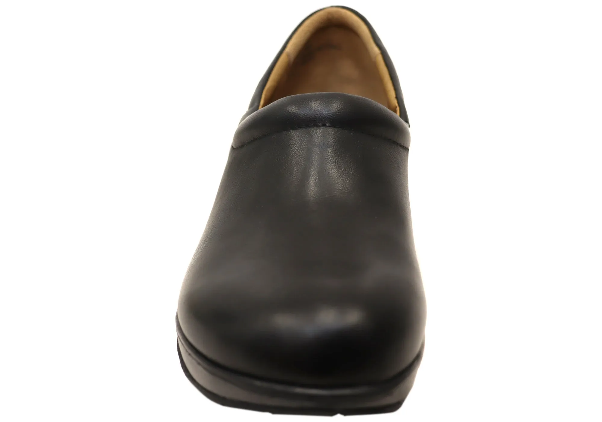 Womens Nurse Mates Bryar Comfortable Leather Wide Fit Slip On Shoes