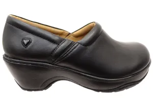 Womens Nurse Mates Bryar Comfortable Leather Wide Fit Slip On Shoes