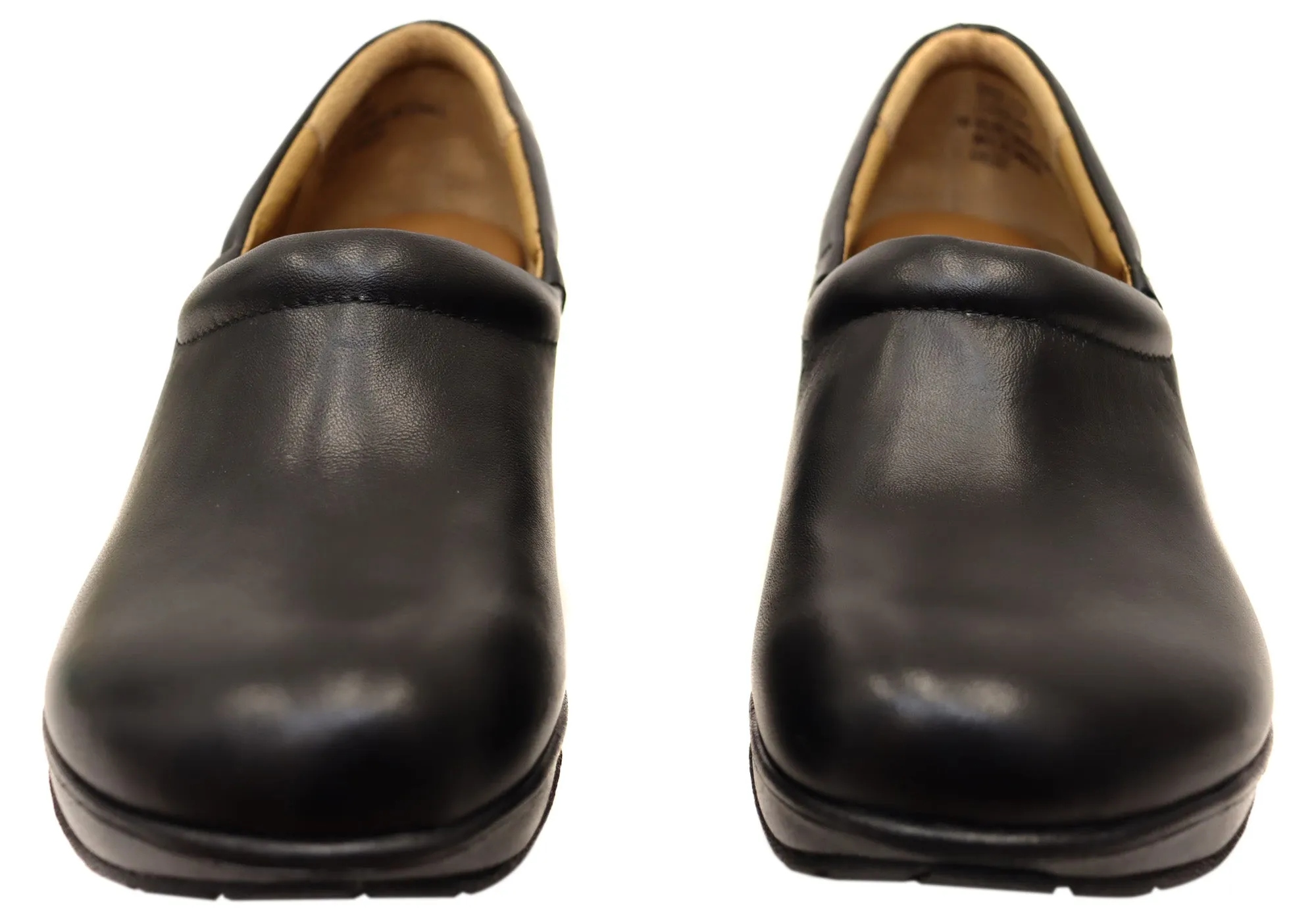 Womens Nurse Mates Bryar Comfortable Leather Wide Fit Slip On Shoes