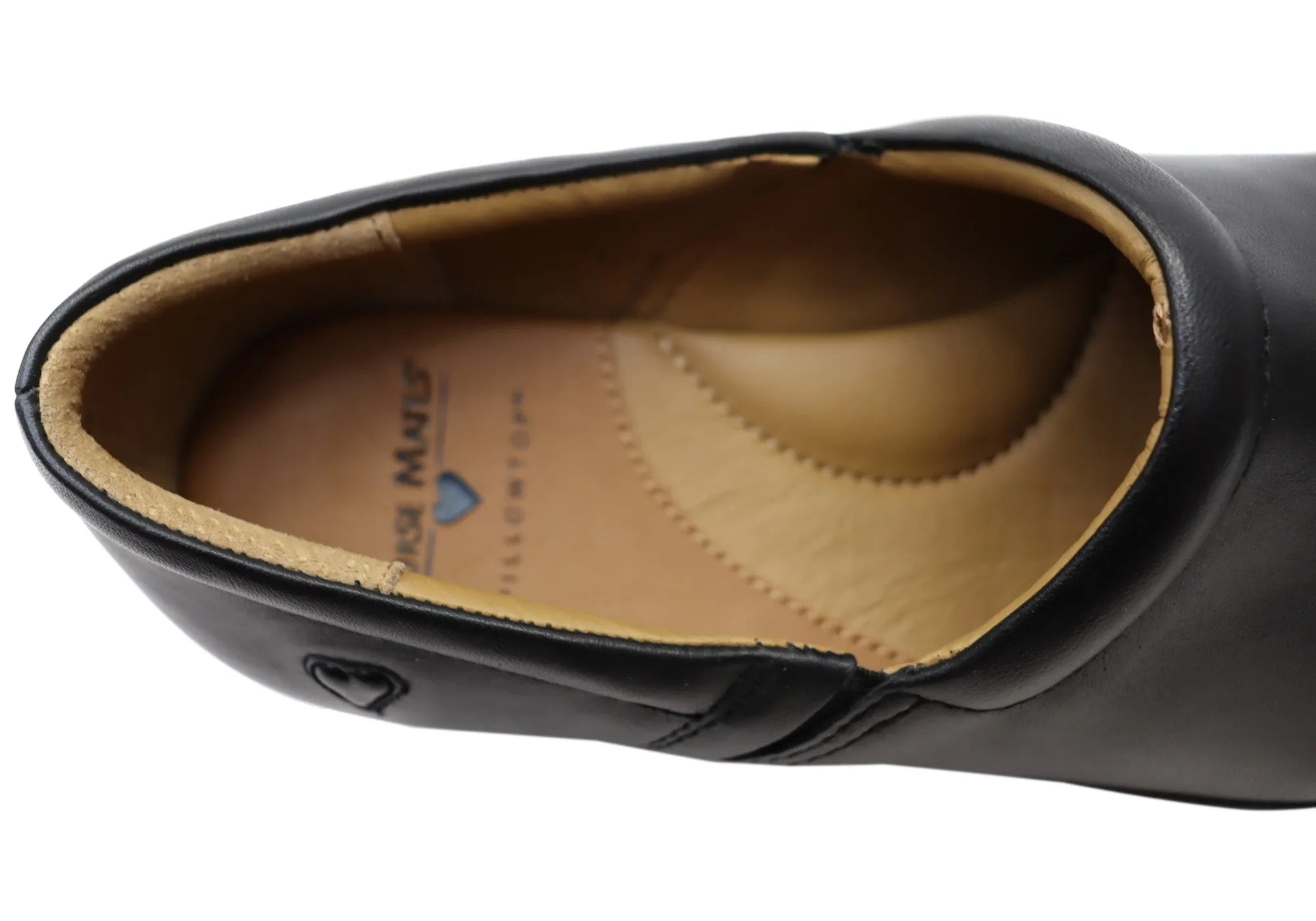 Womens Nurse Mates Bryar Comfortable Leather Wide Fit Slip On Shoes